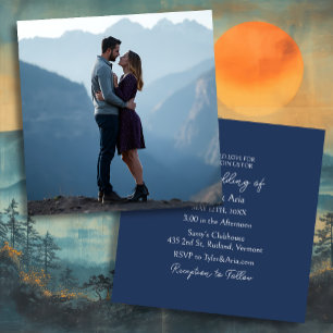 Montañas de bonito y Boda de plantilla de fotograf