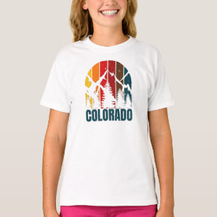 Montañas de Colorado Retro Viñeta camiseta
