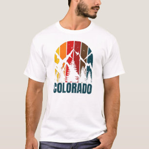 Montañas de Colorado Retro Viñeta camiseta