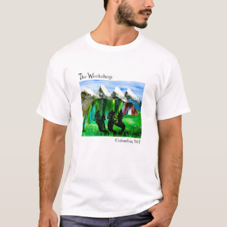 Montañas de la naturaleza osos árboles camiseta bá