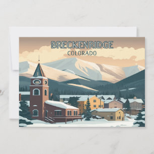 Montañas de la nieve de Breckenridge Colorado Retr