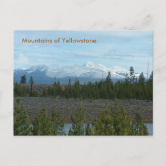 Montañas de la postal de Yellowstone