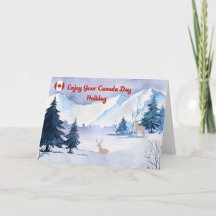 Montañas de tarjetas de vacaciones de Canadá con c