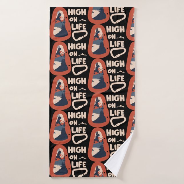 Montañas del alpinismo muy altas en la vida (Toalla de baño)