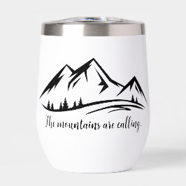 Montañas Diseñan Tumbler de Vino Termal