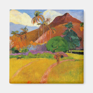 "Montañas en el imán de Tahití" - Paul Gauguin