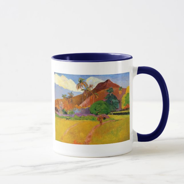 "Montañas en la taza de Tahití" - Paul Gauguin (Derecha)