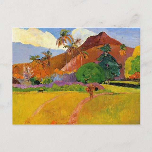 'Montañas en Tahití' - Postales de Paul Gauguin (Anverso)