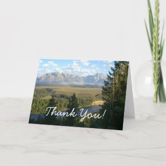 Montañas Jackson Hole y tarjeta de agradecimiento
