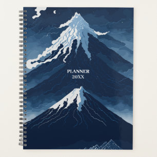 Montañas nevadas planificador de estilo japonés
