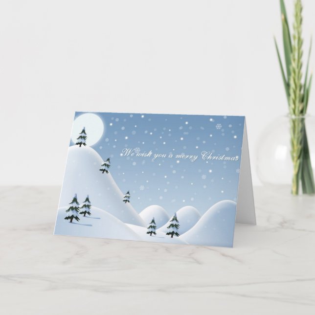 Montañas Nevado de la tarjeta de Navidad (Anverso)