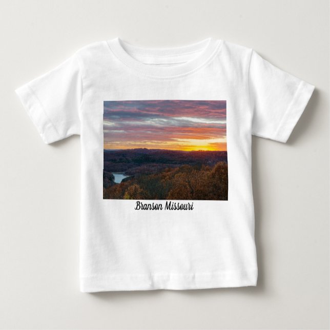 Montañas Ozark Camiseta del bebé al atardecer de o (Anverso)