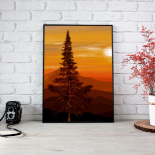 Montañas Paisaje Pared Arte Canvas