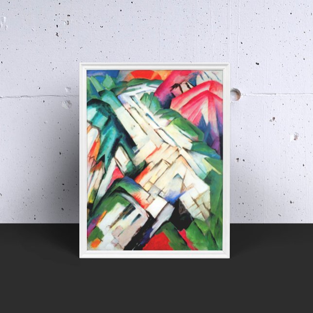 Montañas (Paisaje) por Franz Marc, Arte Antiguo (Subido por el creador)