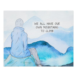 Montañas Para Escalar La Impresión Del Arte De Las