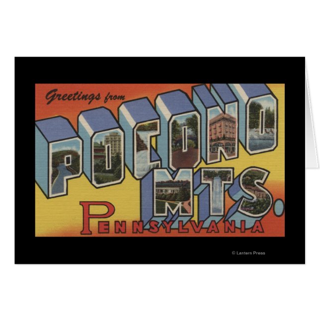 Montañas Pocono - Escenas de letras grandes (Anverso (Horizontal))