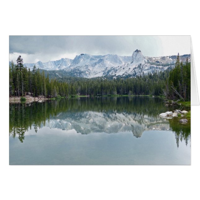 Montañas, Reflexión, Lago, Blank Interior (Anverso (Horizontal))
