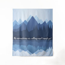 Montañas Reflexiones Diseño Tapiz de Muros