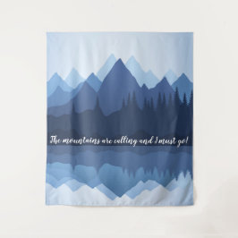 Montañas Reflexiones Diseño Tapiz de Muros