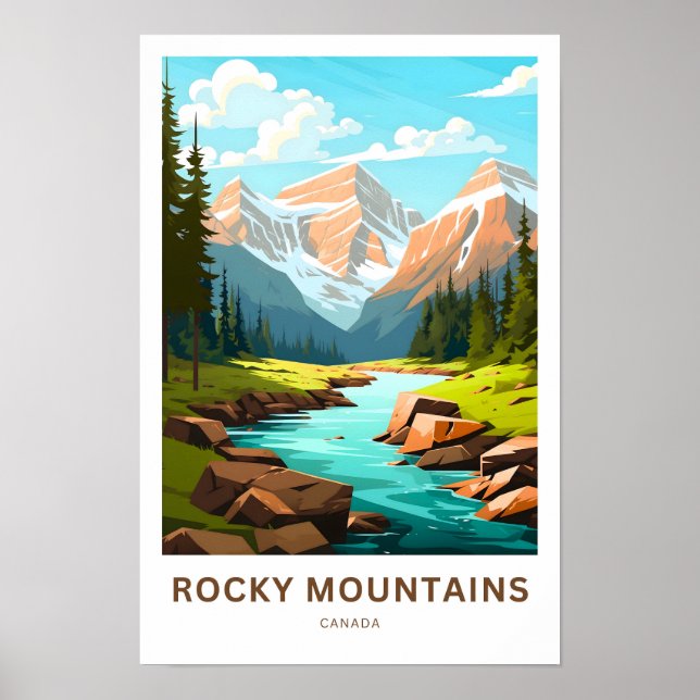 Montañas rocosas de Canadá impresión de viajes (Frente)