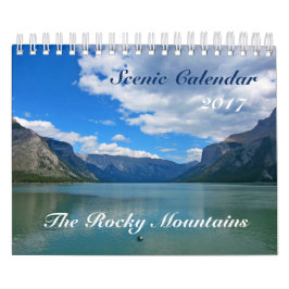 Montañas rocosas del calendario 2017 escénicos