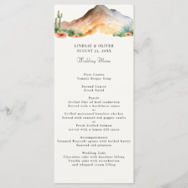 Montañas Rústicas | Menú de recepción de boda del 
