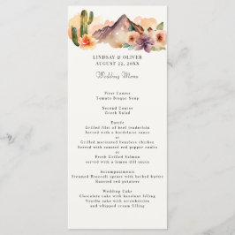 Montañas Rústicas | Menú de recepción de boda del 