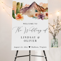 Montañas Rústicas | Poster Boda del desierto