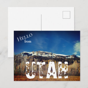 Montañas Wasatch, Utah Tarjeta Postal