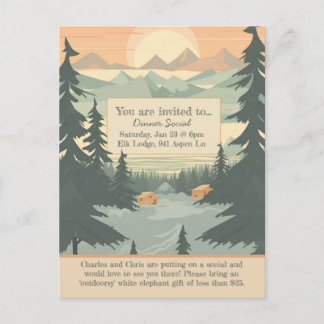 Montañas y Personalizable Pinetree invitación