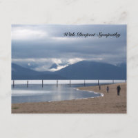 Montañas y tarjeta de simpatía contra la biblia ma