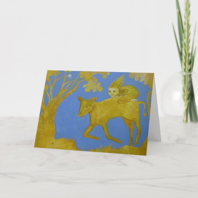 Montando la tarjeta de felicitación de Golden Calf (Anverso)