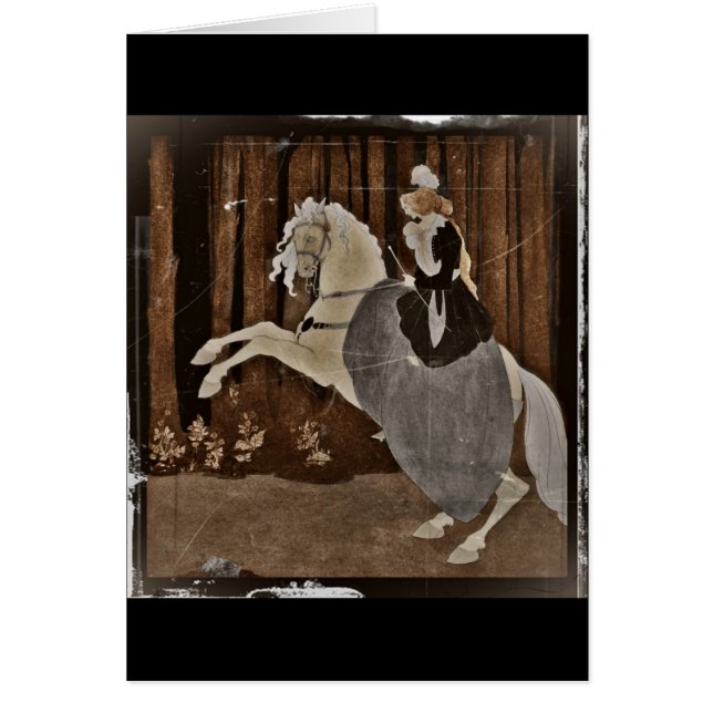 Montando un caballo por el bosque (Frente)