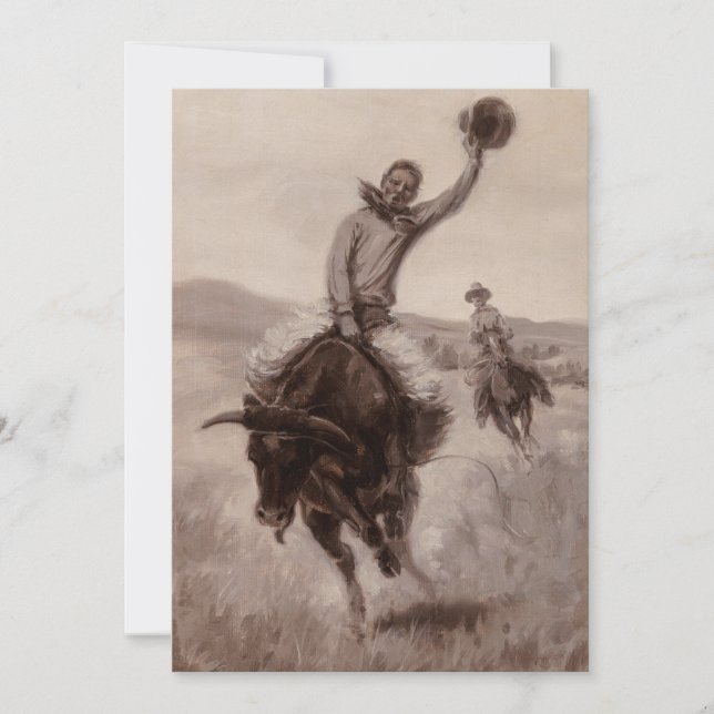 Montando un toro | Elling William Gollings (Anverso)