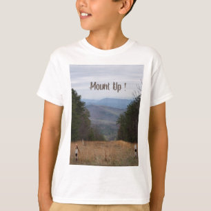 Montar camiseta con vistas a la montaña