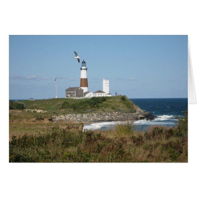MONTAUK Lighthouse Seagull Love (Anverso (Horizontal))