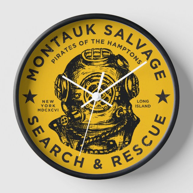 Montauk Salvage Co. Reloj de casco de buceo (Anverso)