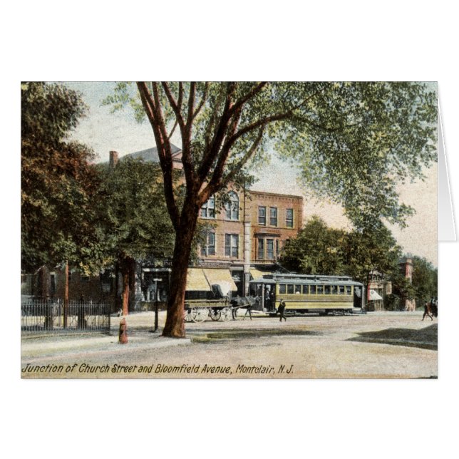 Montclair NJ 1908 Vintage (Anverso (Horizontal))