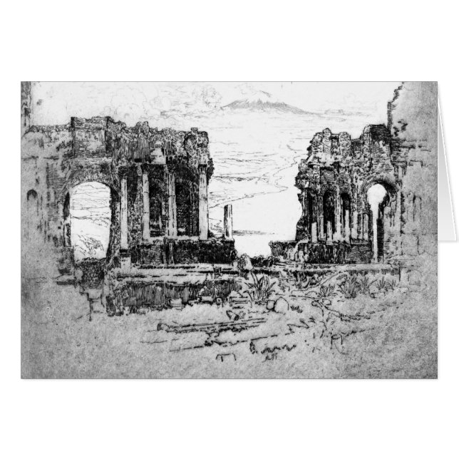 Monte Aetna desde Taormina 1913 (Anverso (Horizontal))