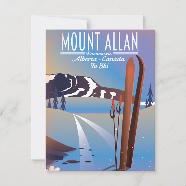 Monte Allan, Kananaskis, Alberta, Canadá esquí (Anverso)