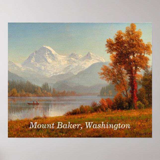 Monte Baker, Washington, arte refinado, (Frente)