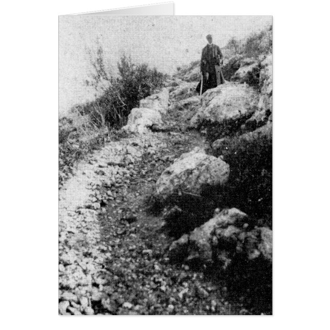 Monte Carmel, sendero cerca del Santuario del Bab, (Frente)