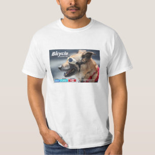 Monte en bicicleta las camisetas del perro (fb