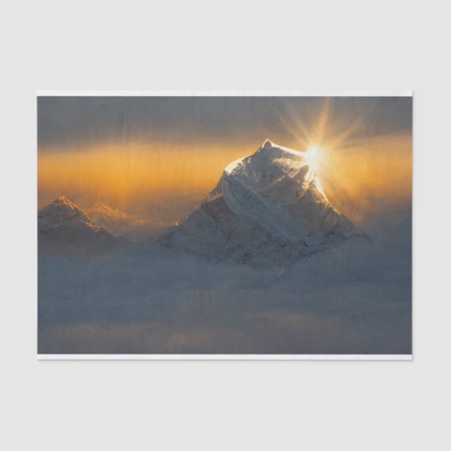 Monte Everest en el papel de tejidos Sunrise (Anverso)