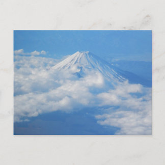 Monte Fuji desde el avión, postal de fotografía