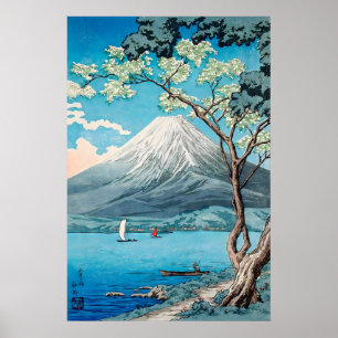 Monte Fuji Impresión Japonesa en Madera Sereno Asi