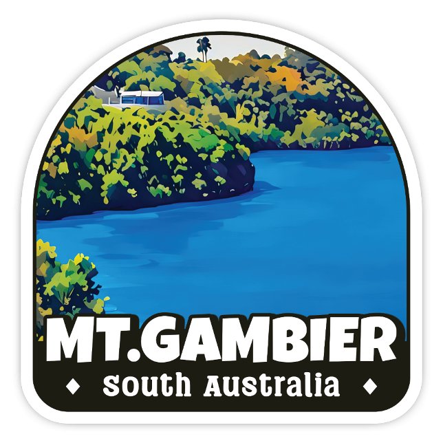 Monte Gambier, Pegatina de Australia del Sur (Mt Gambier, South Australia Arch Sticker)