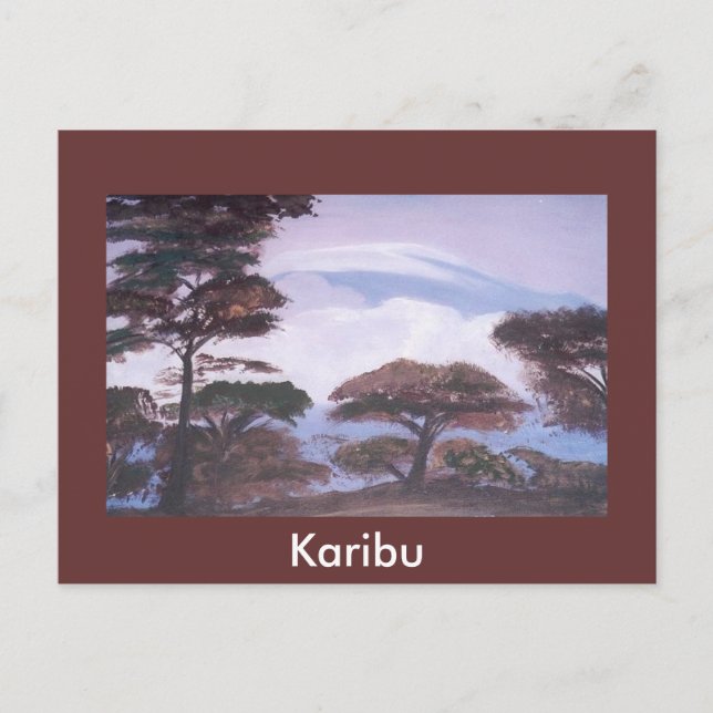 Monte Kilimanjaro, postal de África Oriental (Anverso)