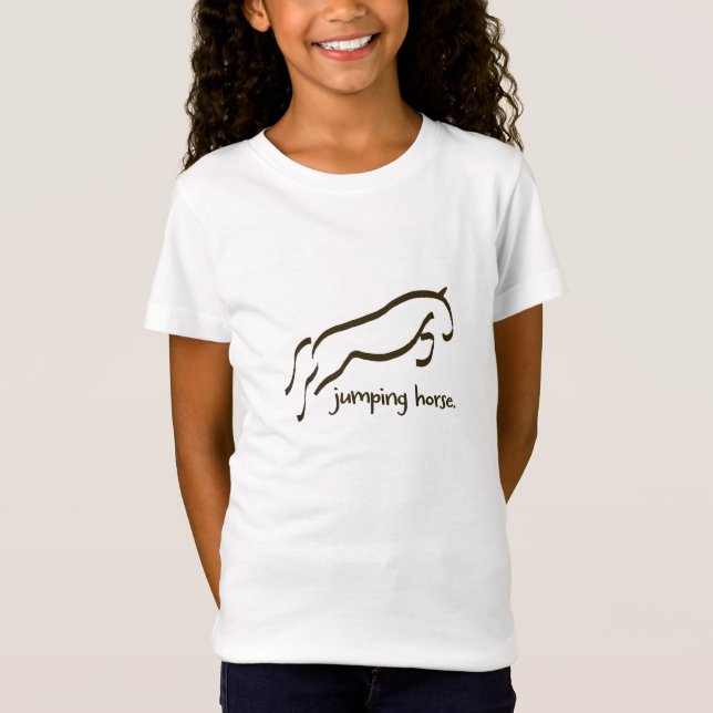 Monte más camiseta del caballo de los chicas (Anverso)