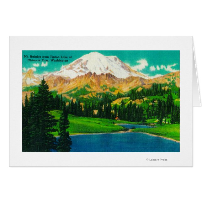 Monte Rainier del lago Tipsoo en el paso de Chinoo (Anverso (Horizontal))